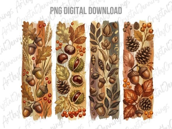 Download Fall Acorn Pinecone Brushstroke PNG - Acorn Collection