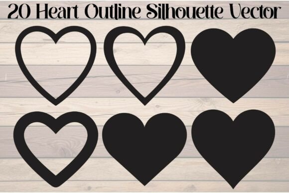 Download Heart Outline Silhouette - Heart Collection
