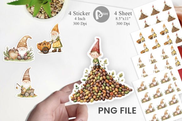 Download Acorn Gnome Delivery Sticker - Acorn Collection