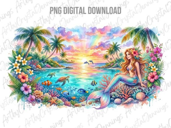 Download Tropical Mermaid Paradise Ocean PNG - Ocean Collection