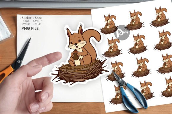Download Acorn Squirrel Sticker - Acorn Collection