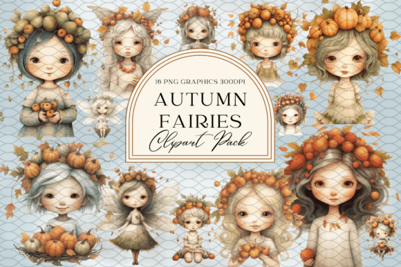 Download Autumn Fairies Sublimation Graphics - Graphic Collection